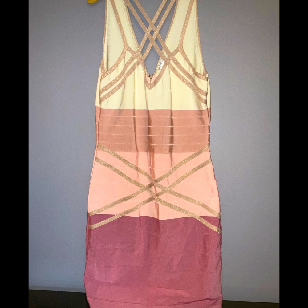 Tri colored maxi dress